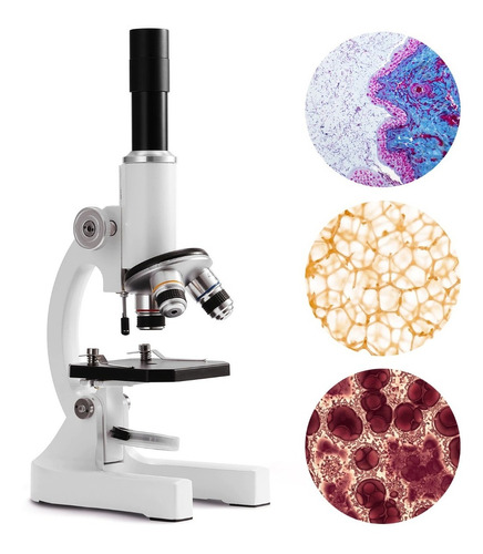 Microscópio Monocular Biológico Profissional - 64x A 2400x