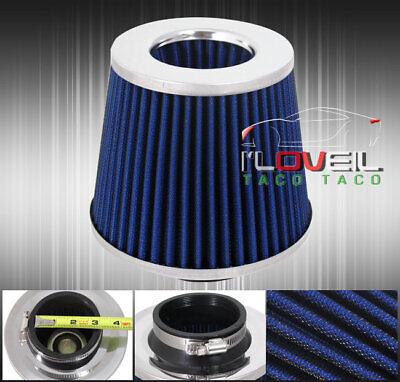 3  High Flow Cone Cold Air Short Ram Intake Filter Chrom Yyo