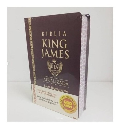 Bíblia Masculina Bkj Luxo 1611 King James Hper Gigante Bordô