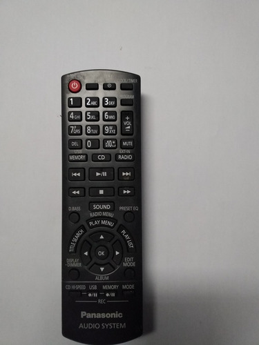 Control Remoto Original Panasonic Audio System Sc-akx72 (Usado)