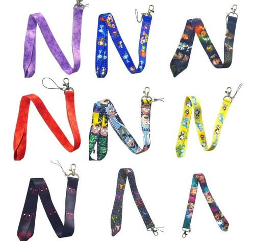 Imagen 8 de 10 de 20 Lanyard, 20 Diseños Por Mayor /portacredenciales