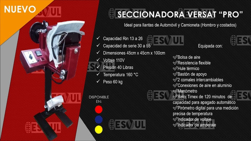Seccionadora Para Llanta De Auto-camioneta Versat Pro Esvul