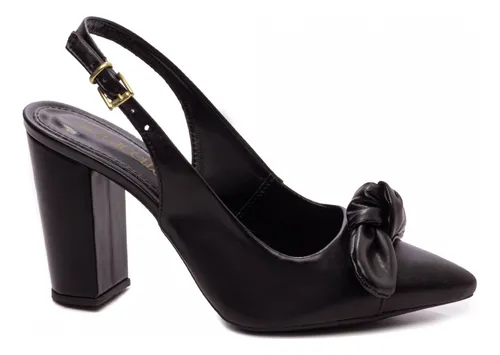 Sapato chanel hotsell salto grosso