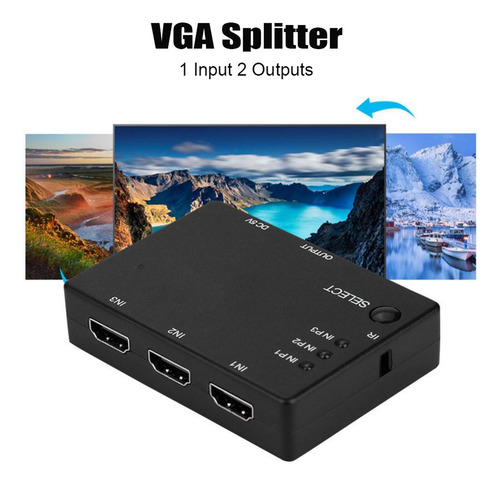 2 En 1 Salida Vga Switcher Splitter Sincronización De Datos