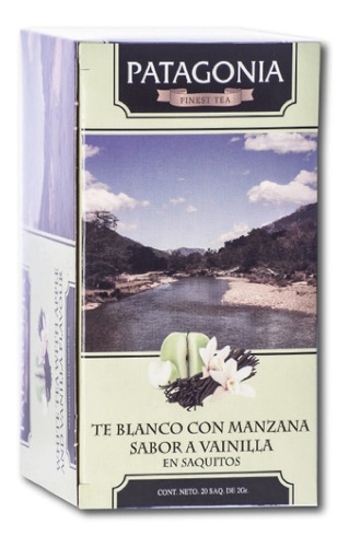 Te Patagonia Premium X 20 Saq. Té Blanco Manz. Vainilla