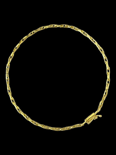Pulseira De Ouro Corda Dupla 2.25g Com Garantia Vitalícia