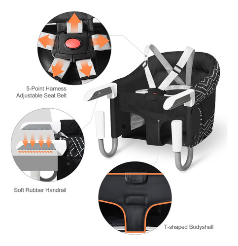 Mtwml Silla Alta Portátil Para Mesa Silla Alta Con Gancho Nombre Del Diseño Color