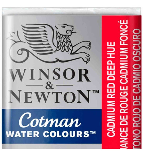 Tableta Watercolor Cotman W&n 098, color rojo cadmio, tono profundo