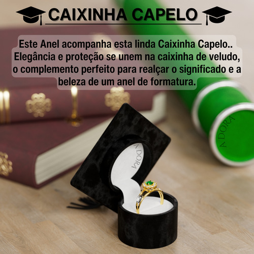 Anel De Formatura Com Plaquinha De Enfermagem Ouro Puro 10k