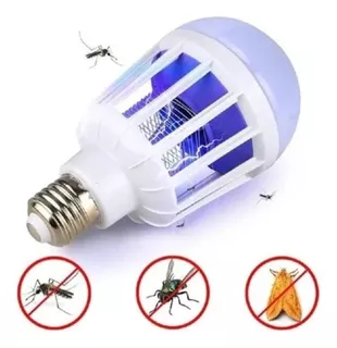 Foco Led Y Lámpara Eléctrica Uv 2en1 Mata Mosquitos Zancudos