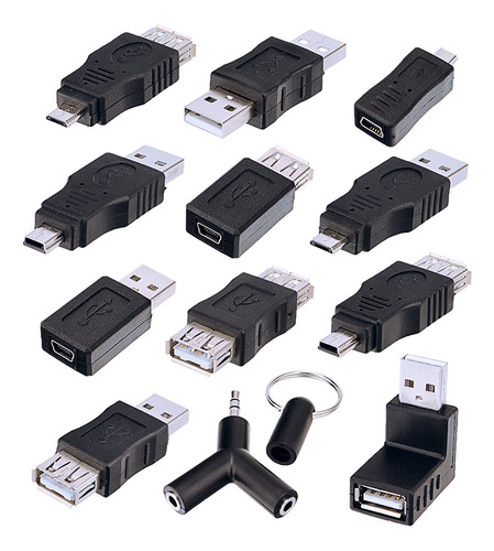 Adaptador De Conector Usb Macho A Hembra Otg, Compatible