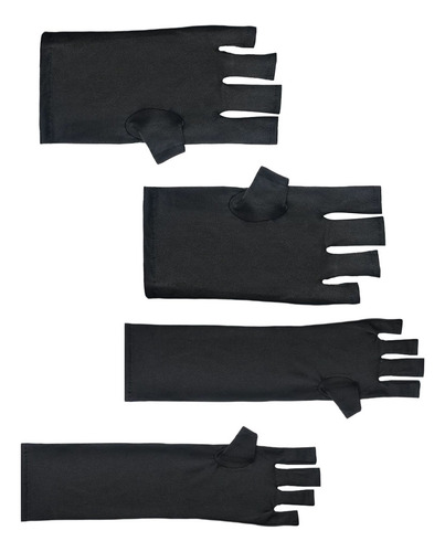 2 Pares De Prácticos Guantes Con Protección Uv Para Manicura