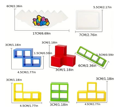 Juego De Equilibrio Educativo Tetris Tower Tetra Tower 48 Pi