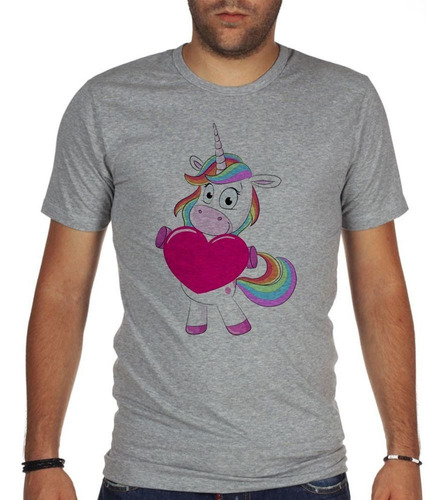 Remera De Hombre Unicornio Corazon Con El Txt Q Quieras M2