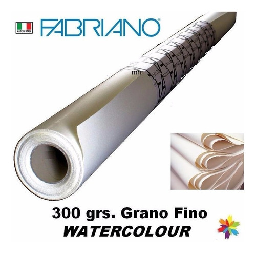 Rollo Fabriano Watercolour G.fino 300g Barrio Norte