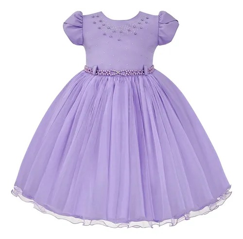 Vestido de festa infantil cheap lilas