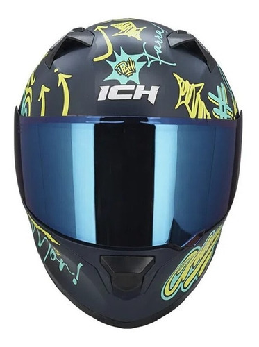 Casco Integral Ich Para Moto Ed.limitada Parce Dot Rider One Color Azul/navy Tamaño Del Casco L