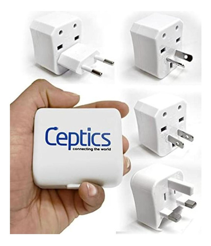 Ceptics Internacional Travel Plug Adapter Kit 3 Pcs