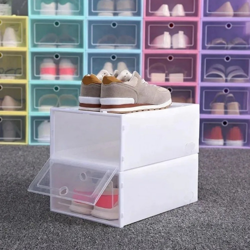 Imagen 1 de 7 de Pack 6 Caja Para Zapatos Organizador Armarble Apilable