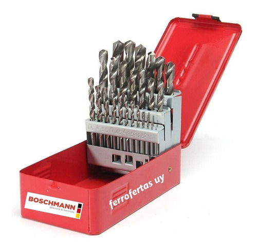 Imagen 1 de 3 de Juego Mechas Brocas Hss Acero, Metal Germany 25pcs Pro