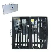 Comprar Kit Casita para barbacoa de acero inoxidable de 18 piezas y funda de aluminio