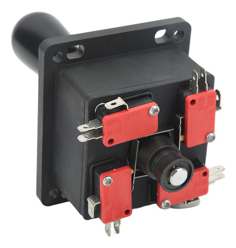 Control Joystick Con Cabeza Esférica Ovalada Negra, Mango Cl