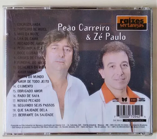 O Melhor De Peão Carreiro e Zé Paulo - Cd Completo De Peão Carreiro E Zé  Paulo 