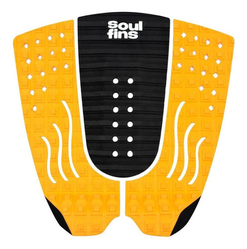 Deck Surf Antiderrapante - Soul Fins Colors Preto/laranja 66