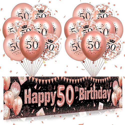 Decoraciones Cumpleaños Numero 50 Para Mujer Pancarta Cumple