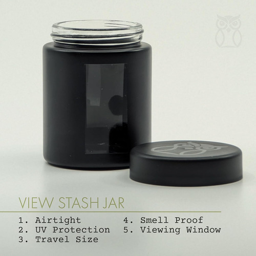 Treehouse 4 Oz Tarros De Visualización Negro Mate (juego De