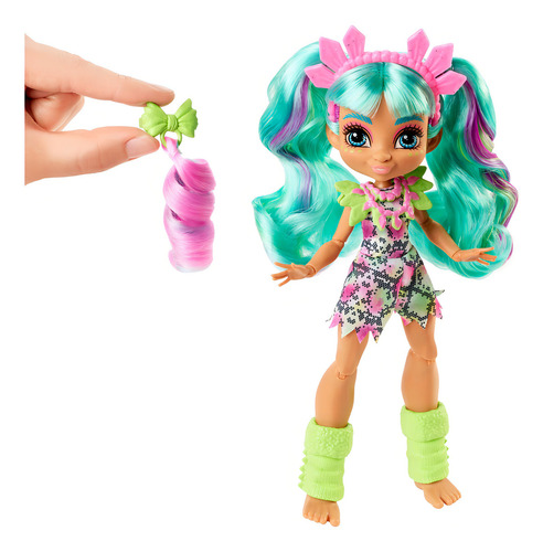 Cave Club Rockelle Doll 8 10 Pulgadas, Pelo Verde Azul