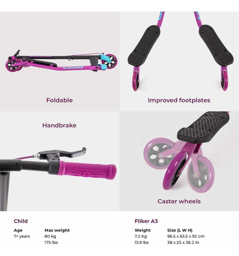 Yvolution Y Fliker Aire A3 Niños Deriva Scooter | El Columpi