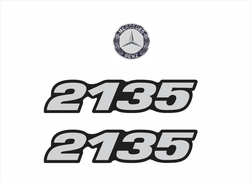 Adesivos Compatível Mercedes Benz 2135 Emblema Resinado 94