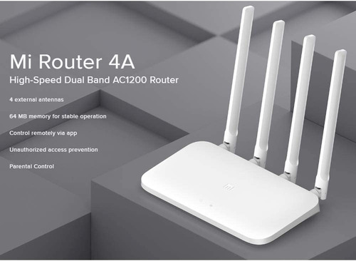 Imagen 3 de 3 de Router Wifi Xiaomi Mi 4a, Ac1200, Dual Band, Fibra Optica.