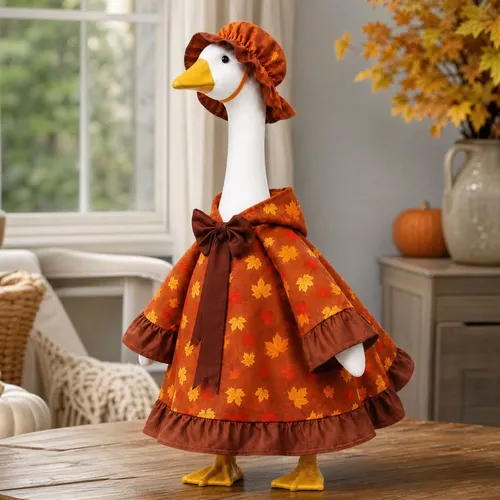 Roupa De 23 Polegadas Porch Gooses Fall Maple Leaf, 2 Peças Orange-n ...