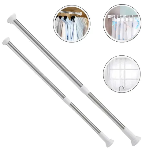 Tubo Varão Bastão Extensível Cortina Box 1,4 A 2,6 Metros Ligeiro