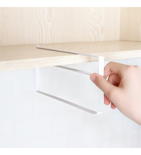 Imagen 4 de 5 de Porta Rollo Cocina Colgante Metal Papel Organizador Alacena