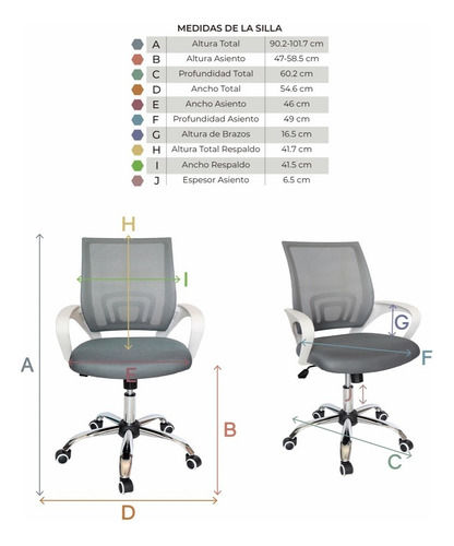 I Seating Silla De Escritorio Reclinable Ejecutiva Ergonomica Silla De Oficina Blanca Levanto