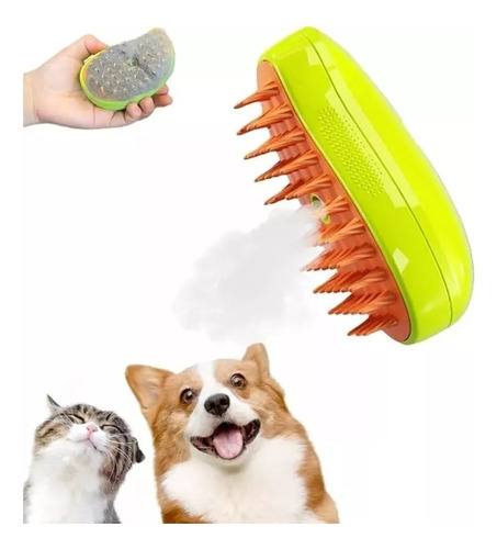 Brush 3 En 1 Cat, Cepillo Autolimpiante Para Gatos A Vapor