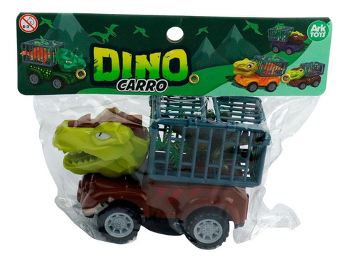 Caminhão De Fricção Dinossauro Gaiola Brinquedo Miniatura