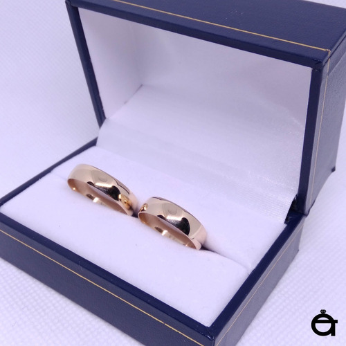 Imagen 3 de 5 de Argollas Matrimonio Oro 18k Media Caña 5g 5mm