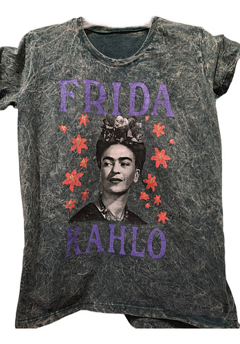  Remera Nevada Mujer Frida Kahlo Foto Clasica 