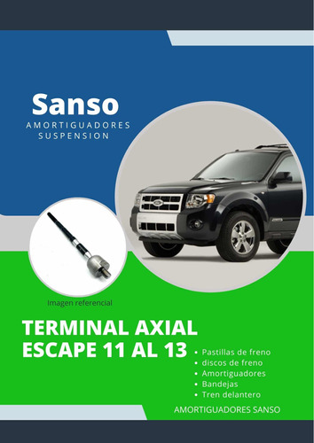 Terminal Axial Ford Escape Versiones 11 Al 13 (par)