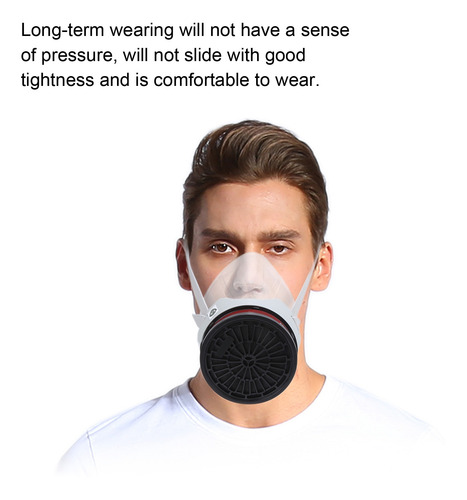 Imagen 9 de 10 de Cubierta Facial Reutilizable Media Cara Protector Gas Defens