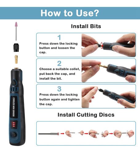 Bolígrafo De Grabado Recargable Usb Con 41 Puntas Y 19 Plant
