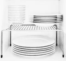 Comprar Set 4 Organizadores Alacena Gris Aluminio Estante Reforzado