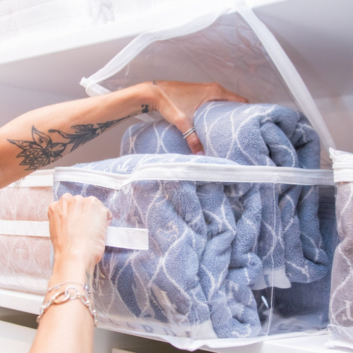 Colmeia Organizadora Fechada Plus Gg Toalhas Cama Mesa Banho Cor Branco