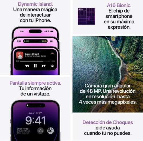 Apple Iphone 14 Pro Max 128 Gb C/ Auriculares Y Cargador Negro Espacial (Reacondicionado)