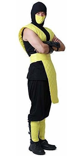 Disfraz De  Men's Mortal Kombat Scorpion Cosplay