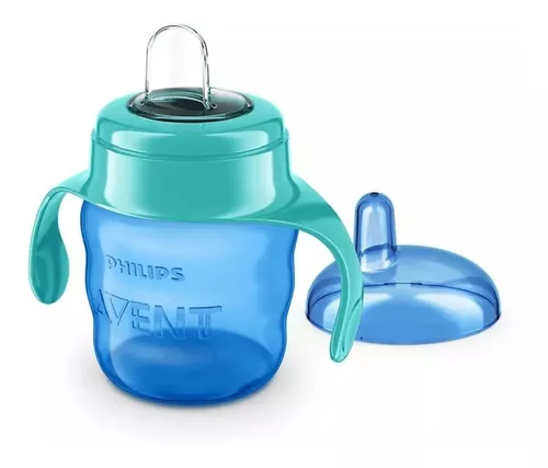 Vaso para bebés con aza antiderrame Chicco Training Cup color blue